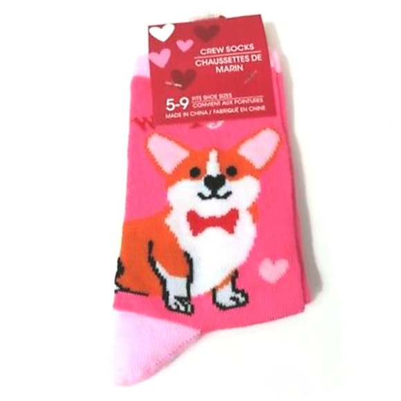 Accessories - *3/$15* "I WOOF YOU" Corgi Dog Socks